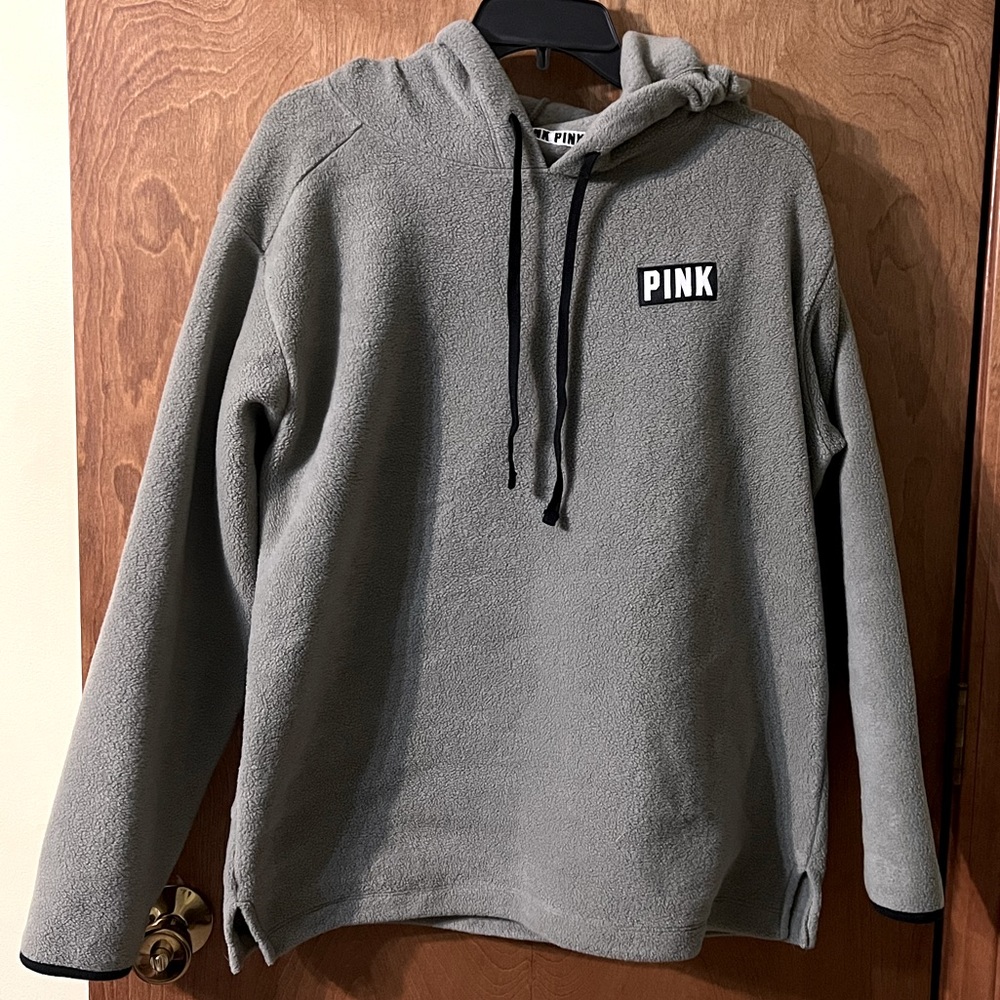 Victoria’s Secret PINK Sherpa hoodie. Medium. Smoke free home. Sage green.